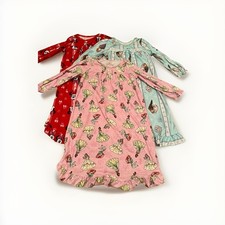 Disney Princess Minnie Flannel Granny Nightgown Pajamas Lot Of 3 Size 4