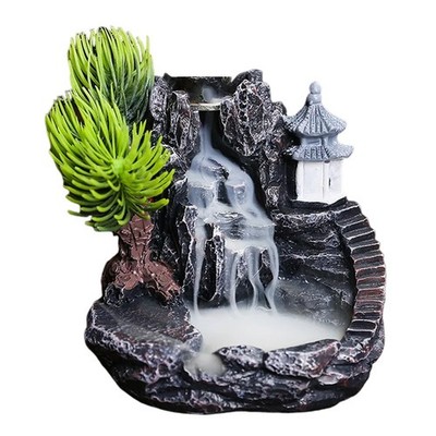 High Mountain Flowing Waterfall Backflow Weihrauchbrenner Home Fragrance Di5292