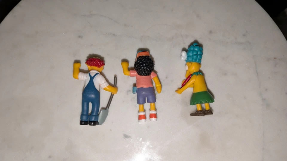 Lote de 3 estatuillas de PVC Simpsons Groundskeeper Willie Otto y Sideshow Mel Foto 2 de 4