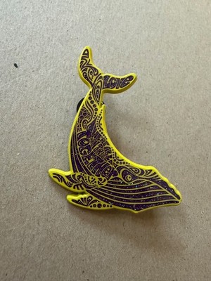 Steinman x Phish Purple Humpback Whale Deep Purple Yellow Jacket /100 Enamel Pin