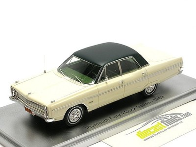 Plymouth Fury 4 Door Sedan 1968 cream white / black  1/43 KESS Models