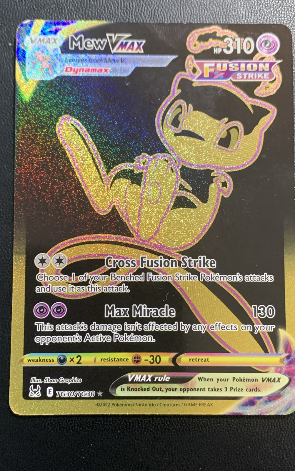 Mew VMAX (Secret) TG30/TG30 Swsh11: Lost Origin Trainer Gallery Holo EX