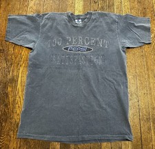 Vintage 90's Pepsi Tag Pepsi Cola Shirt Size Large XL Single Stitch Blue