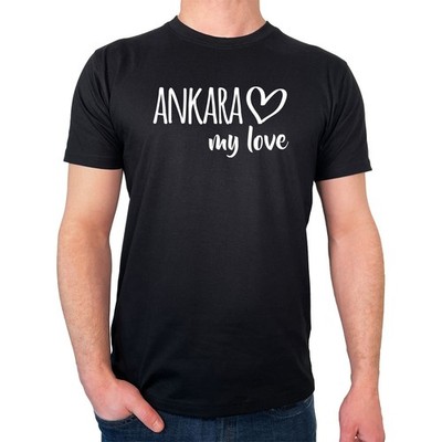 Herren T-Shirt Ankara my love Geschenkidee Ankara Geschenk Präsent Mitbringsel S