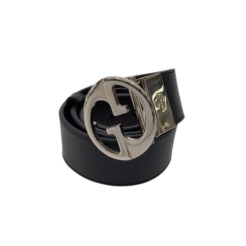 Used GUCCI◆Belt/Leather/BLK/Men's/449715 CAO2N