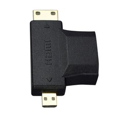 Black HDMI Female to Mini Micro HDMI Male Adapter Commponents Accessories