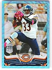 2013 TOPPS CHROME BLUE REFRACTOR #60 CHARLES TILLMAN Chicago Bears Football Card