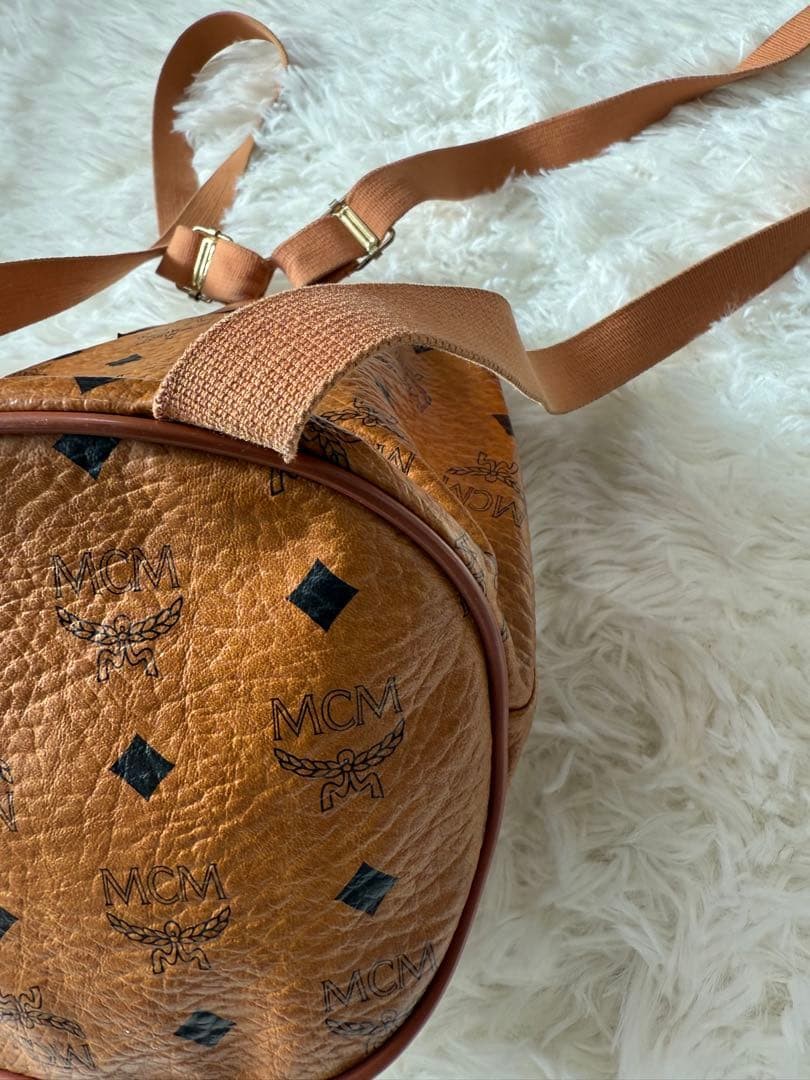 MCM Brown Logo Mini Drawstring Backpack, Slight W… - image 12