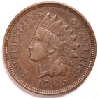 1905 Indian Head Penny Cent Extremely Fine (XF)