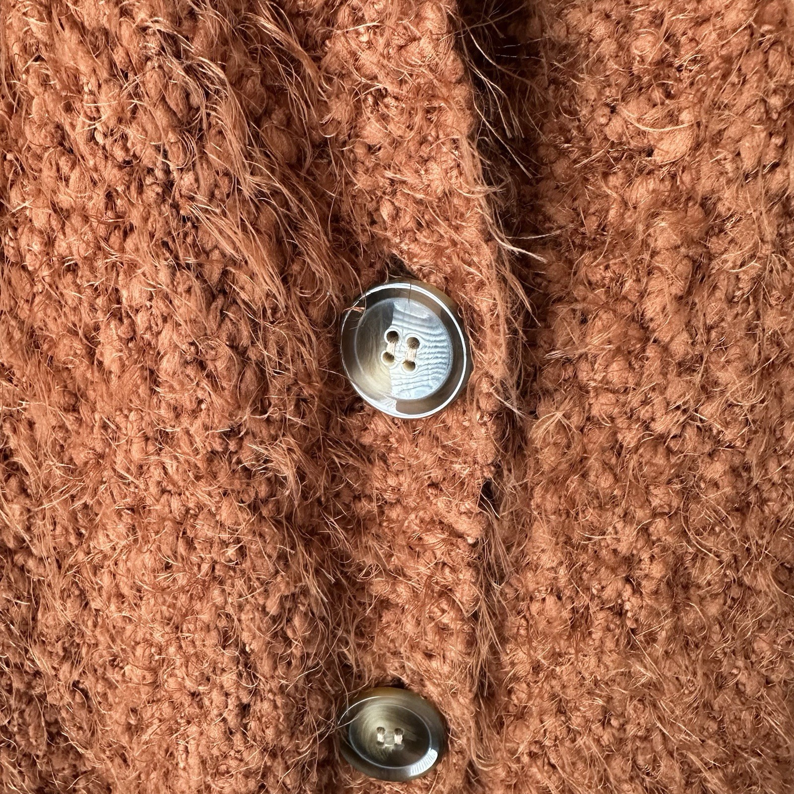 Splendid Eyelash Rust Orange Button Down Cardigan… - image 4