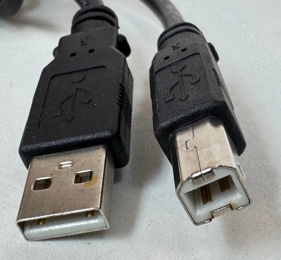 Heavy Duty USB-A to USB-B 2.0 Cable for Printer / External HDD, 10ft, Pack of 5 - Image 2 of 4