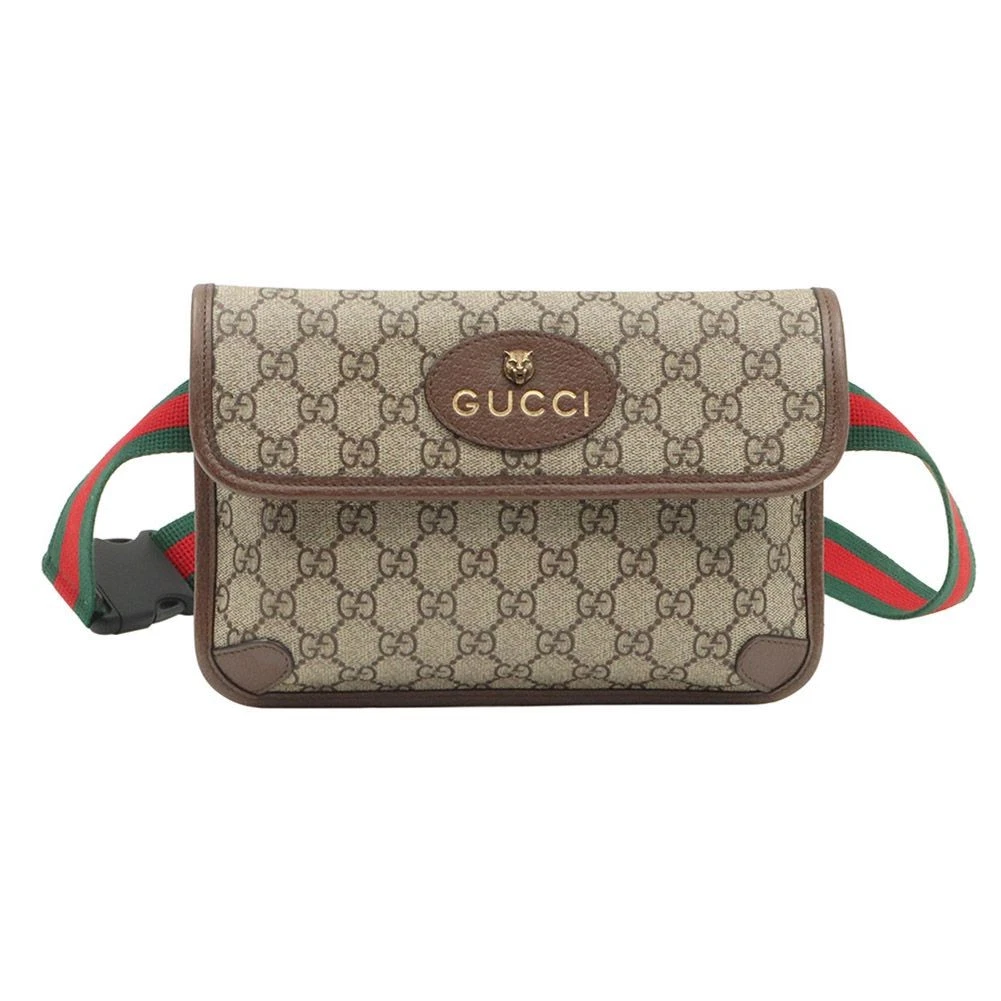 Sac ceinture bandoulière Gucci GG Supreme toile WEB sangle néo vintage 493930