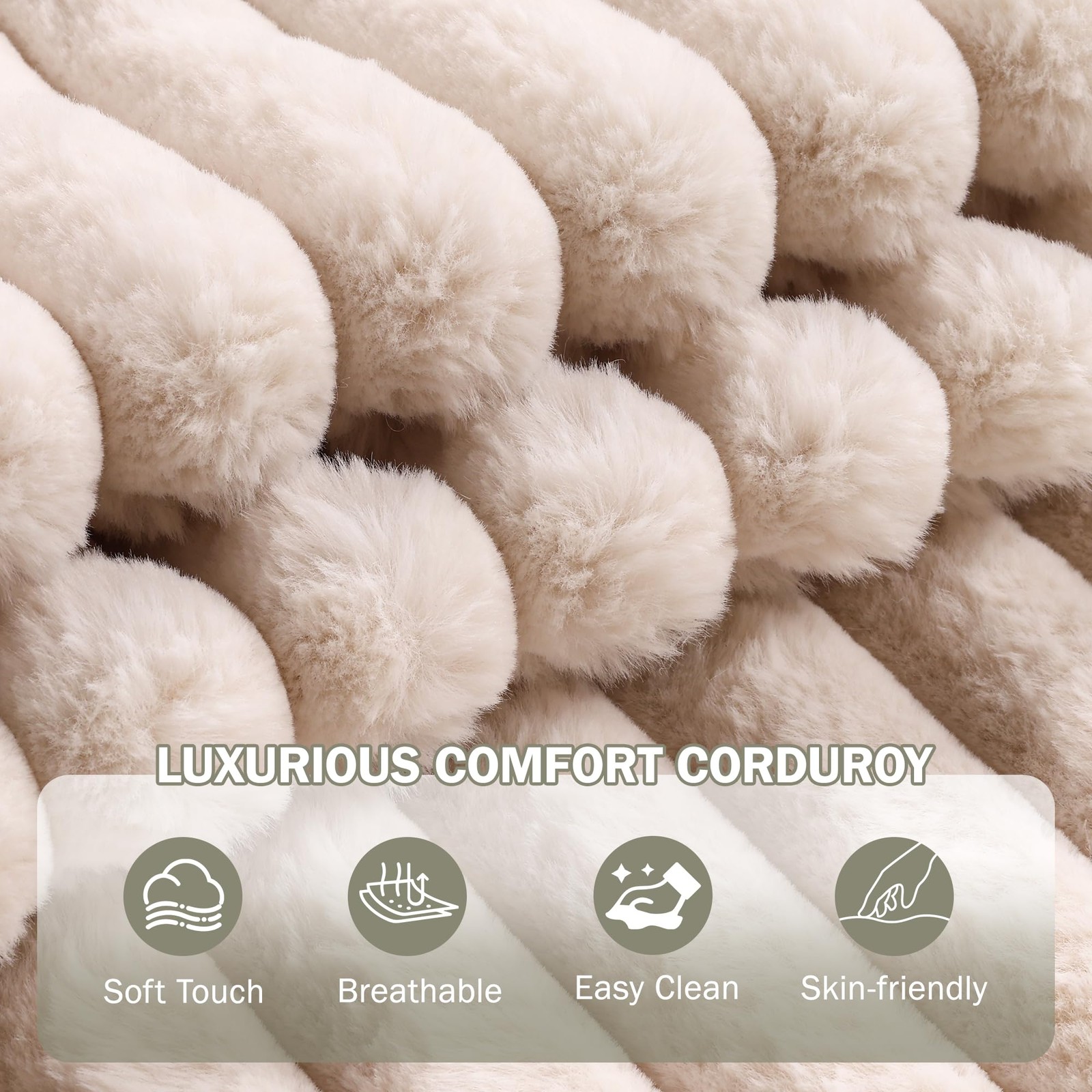 Oversized Chaise Lounge Chair Indoor with Storage Ottoman, Upholstered Cordur...