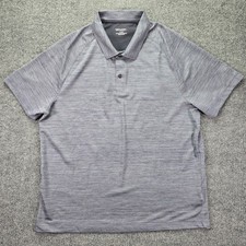 Untuckit Polo Shirt Mens XL Blue Gray Performance Stretch Short Sleeve Casual