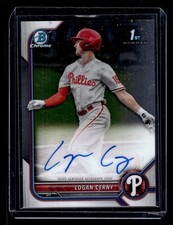 2022 Bowman Chrome #CPA-LC Logan Cerny Prospect Autographs