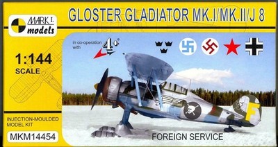 Gladiator Gloster Mk.I Mk.II & J8 Foreign Service MARK I Models #MKM14454 1/144
