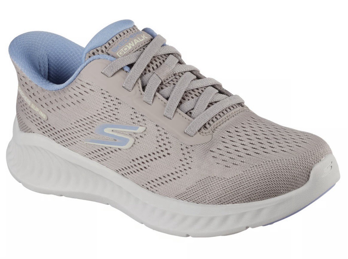 Skechers Women's Go Walk Now Khloe Slip-Ins Size 7. Taupe/Blue. Brand New