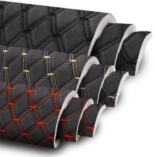 63 Diamond Quilted Pu Leather Fabric For Car Interior Upholstery Headliner