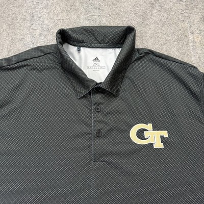 Georgia Tech Yellow Jackets Adidas Performance Polo Shirt Men 2XL Black