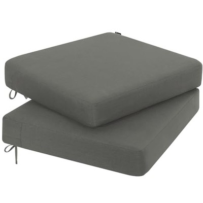  Outdoor Chair Cushionch Rainproof & 3-Year Fade 22 x 22 x 3 In Dark Gray