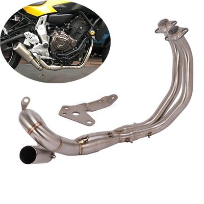 For Yamaha MT-07 FZ07 2014-2021 Slip On Exhaust System 51mm Header Mid Link Pipe