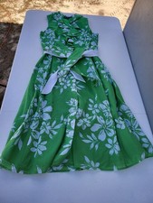 Woman's Jones New York Green And White Floral Dress Size 8