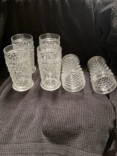 Vintage Anchor Hocking Hobnail Clear Tumblers A Classic Pattern Set of 6