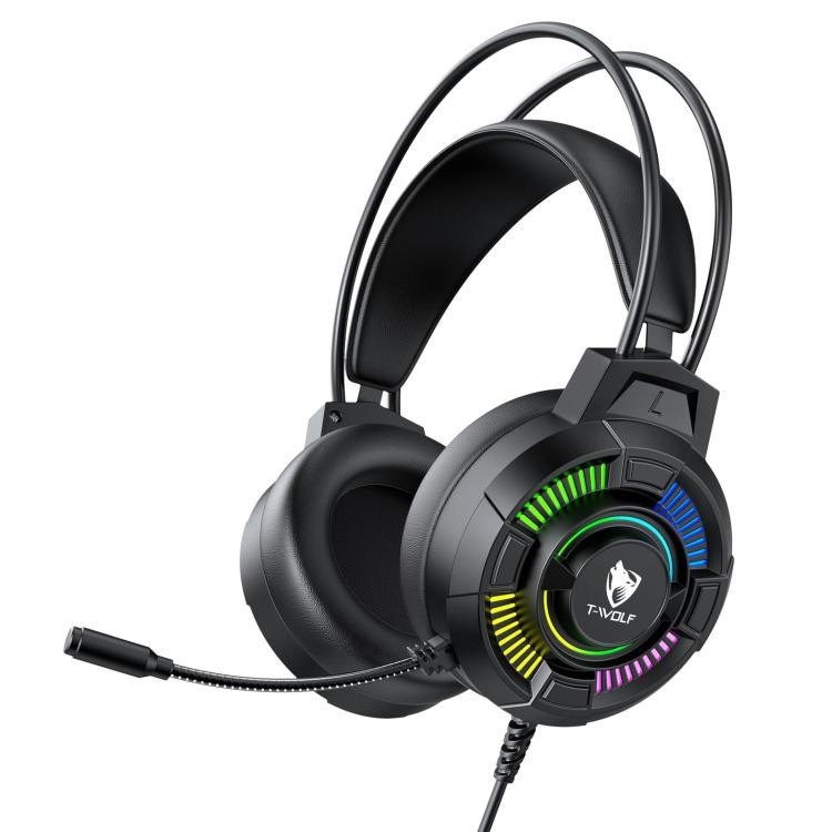 T-WOLF H140 Gaming Headset RGB 7.1 Surround Sound Mic PC PS4 PS5 Xbox