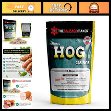 Natural Hog Sausage Casings 32-38mm Edible Casing for Homemade Sausage, 25 lbs