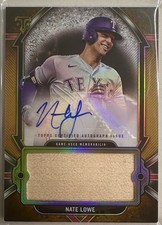 2024 Topps Triple Threads NATE LOWE Game-Used Jumbo Bat Relic Auto /25 Gold