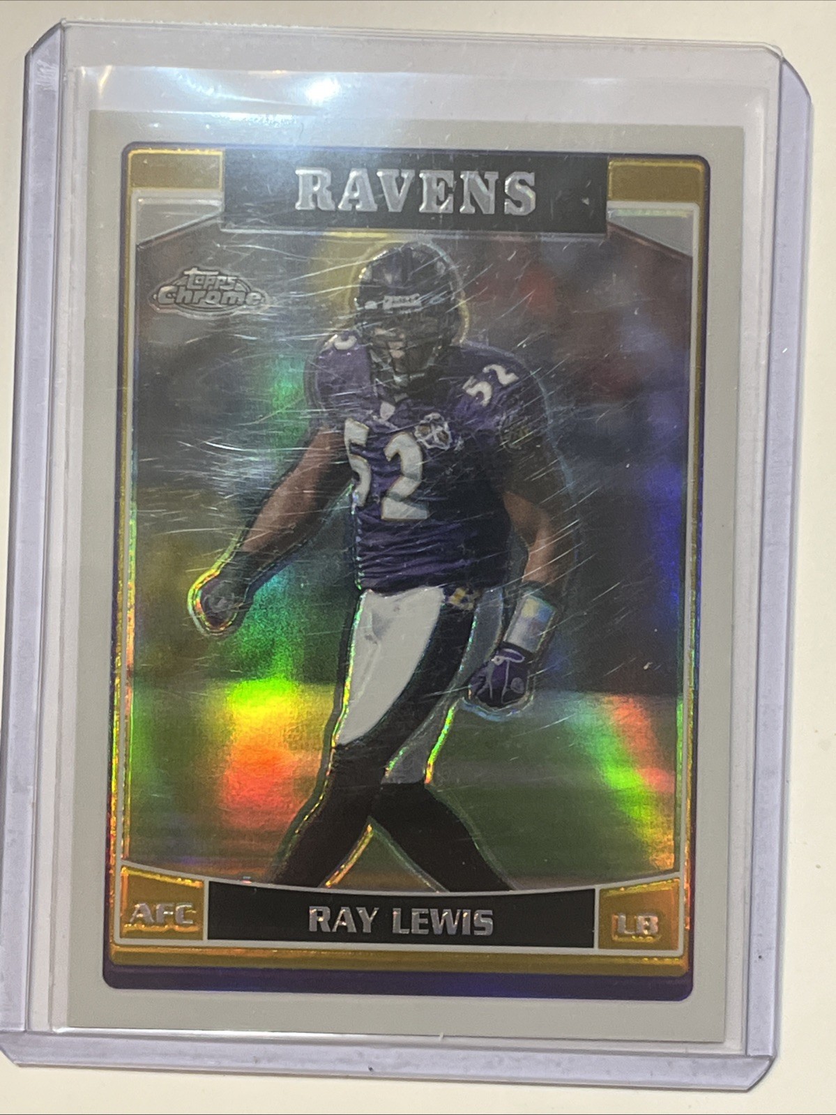 2006 Topps Chrome Refractors #56 Ray Lewis Baltimore Ravens