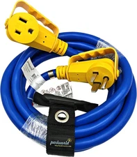Welder 3-Prong NEMA 6-50 Extension Cord (8AWG) Molded Connector with Lighted and