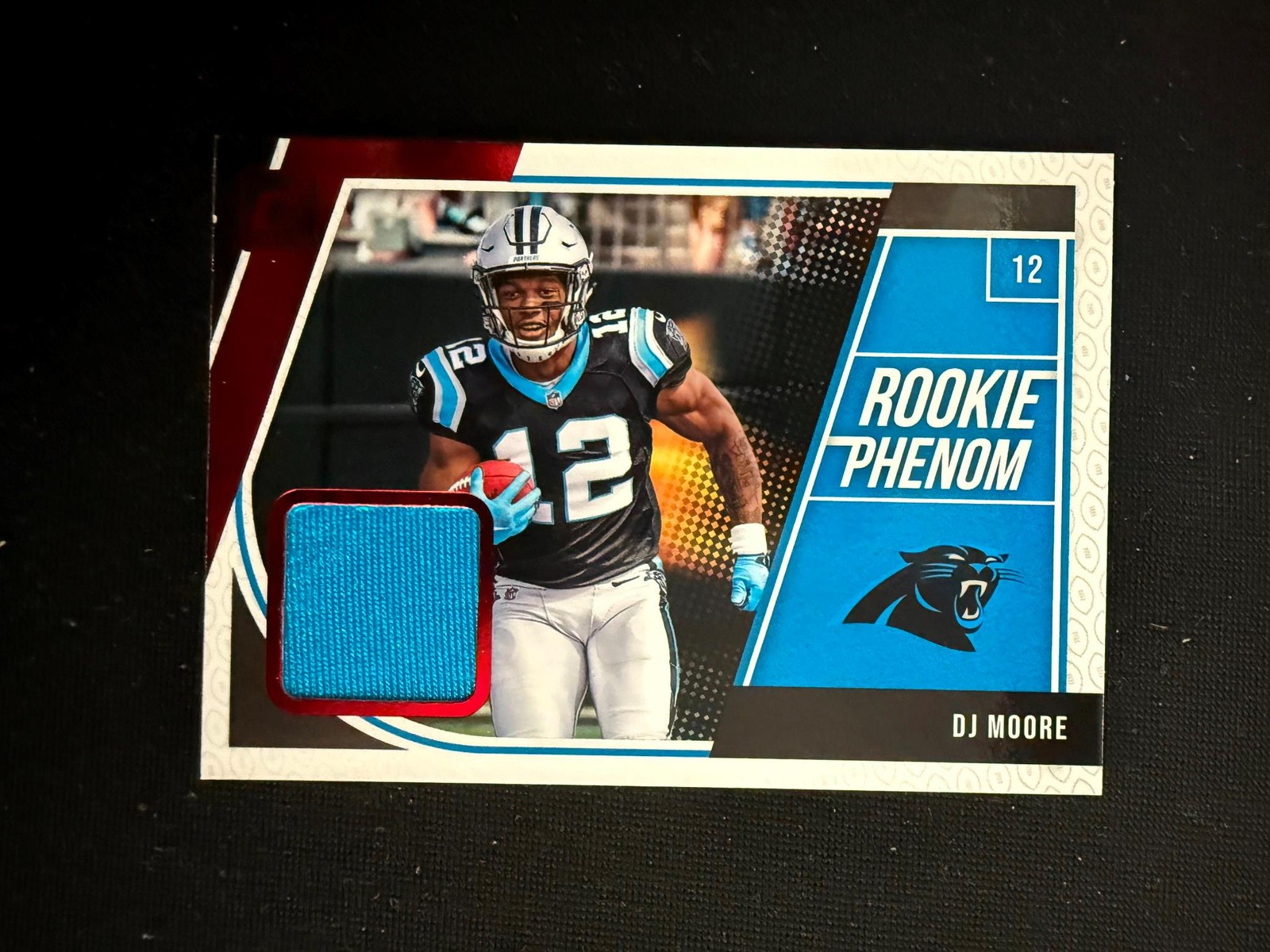 DJ Moore 2018 Donruss Rookie RC Phenom Jersey Patch Carolina Panthers D44
