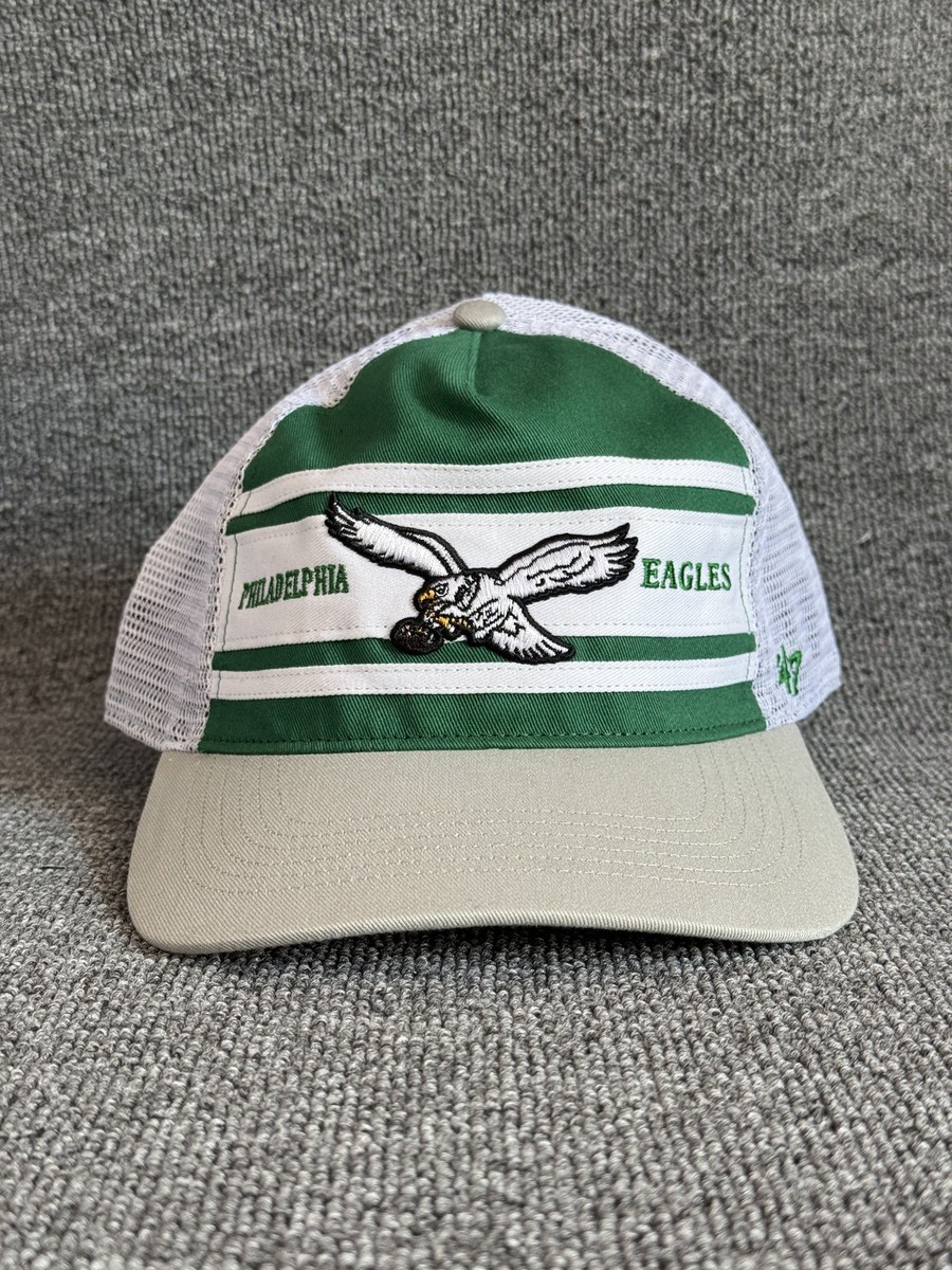 '47 Brand Philadelphia Eagles Retro Trucker Snapback Green White One Size Hat