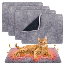 4 Pack Self Warming Cat Bed Pad Self Heating Extra Thermal Cat and Dog Bed Ma...