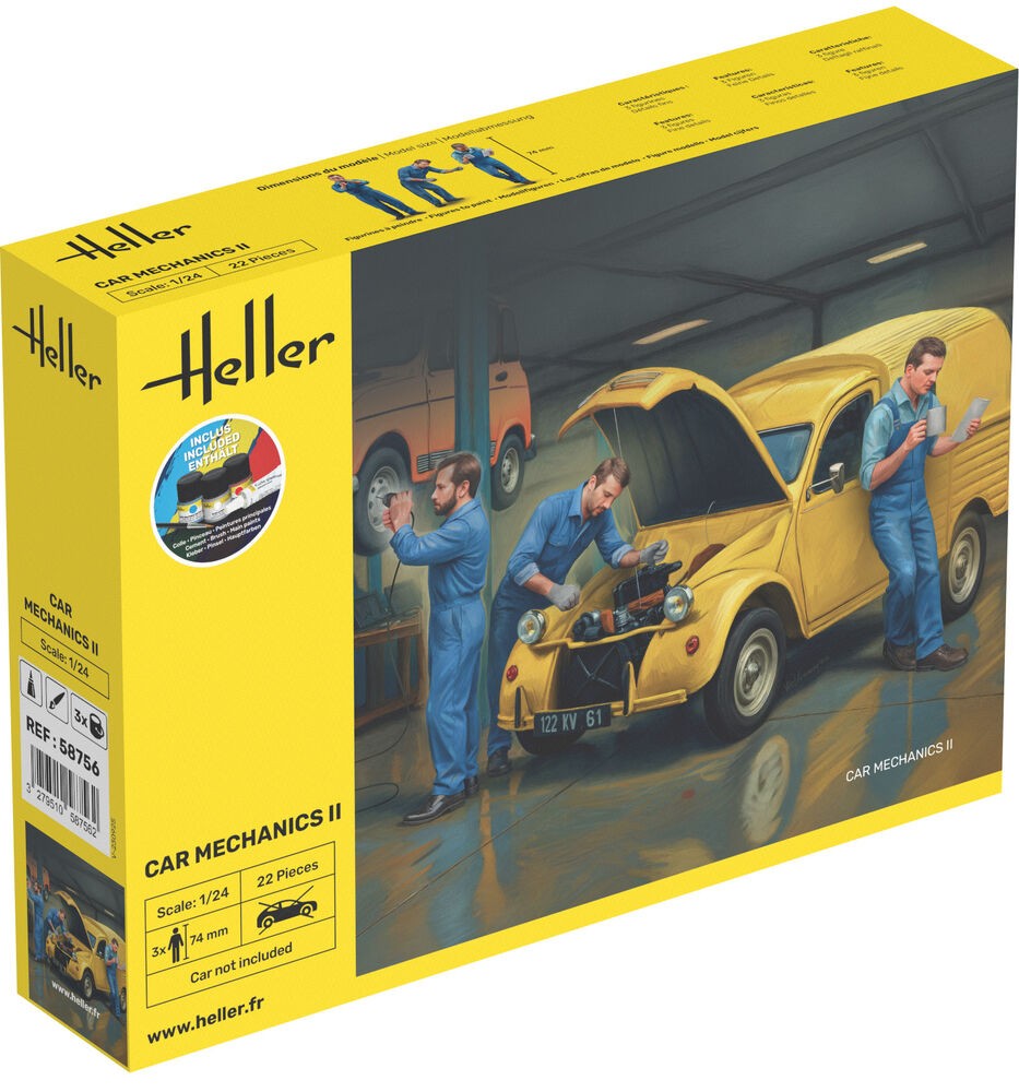 Heller 58756 - 1:24 Starter Kit Car Mechanics II - New