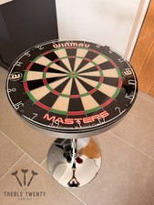 Winmau Masters Adjustable Dartboard Bar Table - Silver