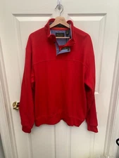Orvis Mens Signature Collection Red 1/4 Zip Pullover Size XL NWT