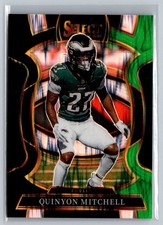 2025 Panini Select #92 Quinyon Mitchell Black and Green Prizm Shock