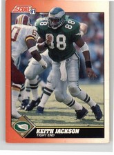 KEITH JACKSON #371 1991 Score Philadelphia Eagles NM