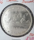 🇨🇦1966 $1 Canada Silver Dollar QE II 80% Canoe/Explorer (No Reserve)￼