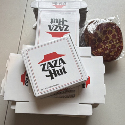 64 SETS - Zaza Hut Collectible Bag & Box combo Pizza Box 3.5 packaging 