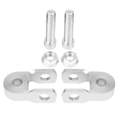 Motorrad Stoßdämpfer Riser Verlängerung 3cm Erhöhung 2 Stück Universal Silber