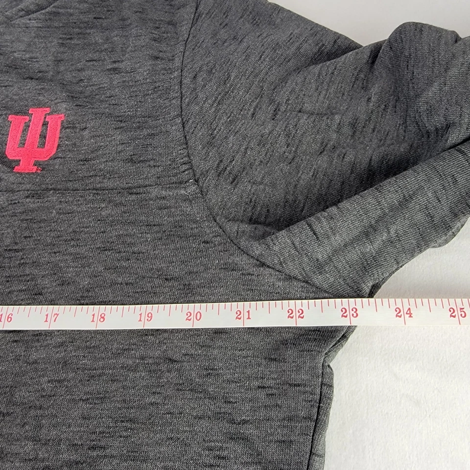 Champion Indiana University Womens Hoosiers 1/4 Zip Pullover XL Gray NEW College - Image 4 of 4