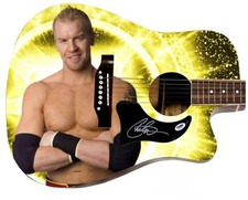 WWE Christian Signed 1/1 Custom Graphics Photo WWF Guitar PSA