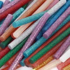 KEILEOHO 280-Pcs Colored Glitter Mini Hot Melt Glue Sticks, 14 Colors