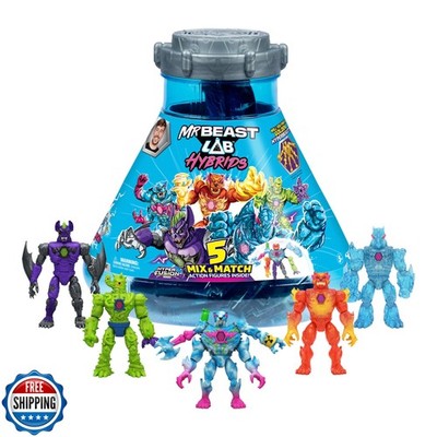 MRBEAST LAB Hybrids Mega Pack, Reveal Different Hybrid Parts to Create 5 Mix 