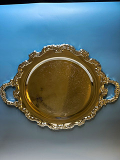 International silver company silver plated serving Tray with Dual Handles