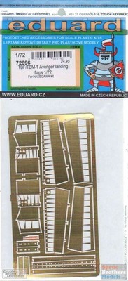 EDU72696 1:72 Eduard PE - TBF/TBM-1 Avenger Landing Flaps (HAS kit)