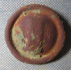 Dug Civil War Confederate Puff Rim Block "I" Coat Button from Corinth